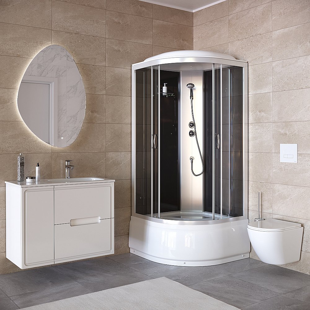 Душевая кабина Taliente TA-8080G 800х80 стекло тонированное купить в интернет-магазине Sanbest