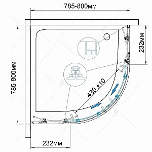 Душевой уголок RGW Classic CL-53 90x90 купить в интернет-магазине Sanbest