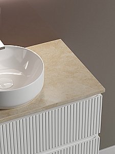 Тумба с раковиной Sancos SNOB T 80 со столешницей, белая матовый для ванной в интернет-магазине Sanbest