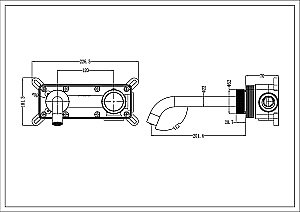 Смеситель для раковины Boheme TECH 158/2-G золото купить в интернет-магазине сантехники Sanbest