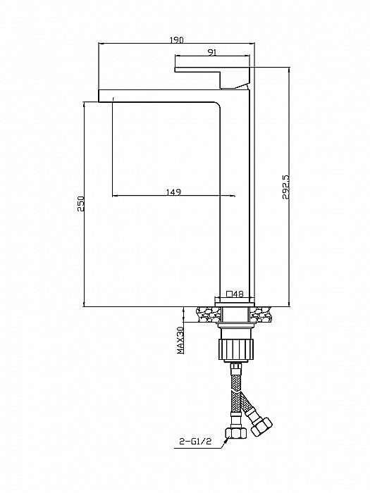Смеситель для раковины Agger Great A2812144 черный купить в интернет-магазине сантехники Sanbest