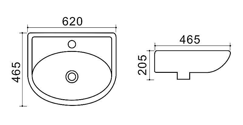 Раковина Azario TEO 60 белая купить в интернет-магазине Sanbest