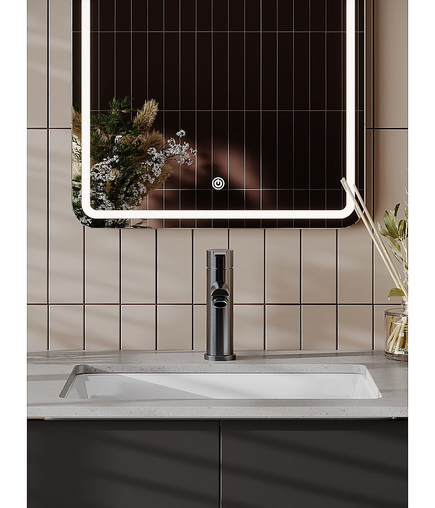 Cмеситель для раковины Agger Easy A3102155 оружейная сталь матовая купить в интернет-магазине сантехники Sanbest