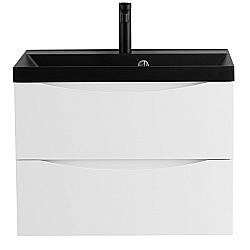 Тумба с раковиной BelBagno 70 MARINO-700-2C-SO-BL-P+BB700/450-LV-ART-AST-NERO Bianco Lucido для ванной в интернет-магазине Sanbest