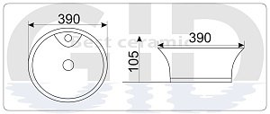 Раковина GID 9423 купить в интернет-магазине Sanbest