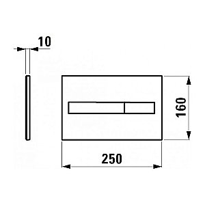 Смывная клавиша Laufen Lis AW1 8.9566.1.004.000.1 купить в интернет-магазине сантехники Sanbest