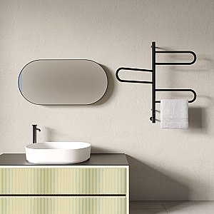 Полотенцесушитель электрический Vincea VTD-1R2CBE 44х80 черный купить в интернет-магазине сантехники Sanbest