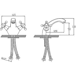 Смеситель для раковины Kaiser Grace 52011-1 купить в интернет-магазине сантехники Sanbest