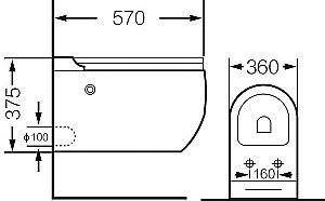 Унитаз подвесной Grossman Impuls GR-5502 с крышкой микролифт купить в интернет-магазине Sanbest
