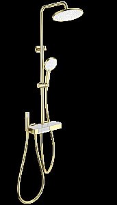 Душевая система с термостатом WONZON & WOGHAND MUSE Forte, Брашированное золото (WW-B3580-BG) купить в интернет-магазине сантехники Sanbest