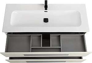 Тумба с раковиной Cezares ECO-CER-N 120 ECO-CER-N-1200-2C-SO-AS-P альпака брашированная для ванной в интернет-магазине Sanbest