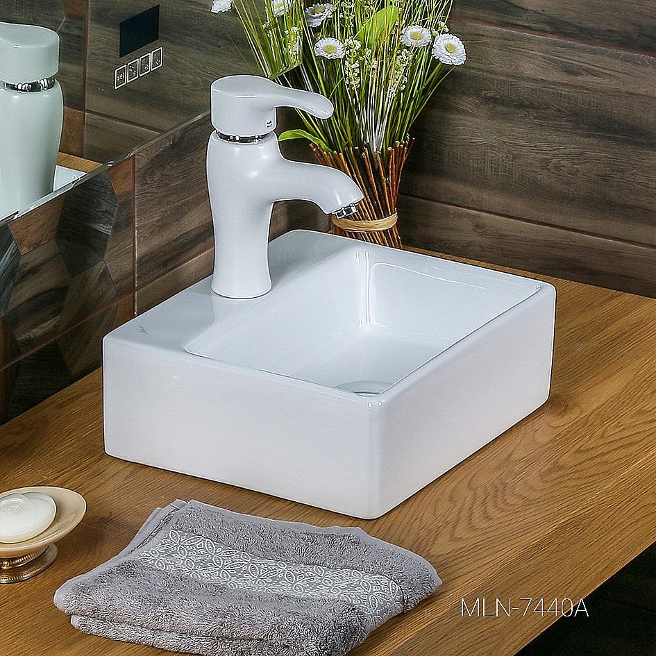 Раковина Melana 7440A 7440A-805 белая купить в интернет-магазине Sanbest