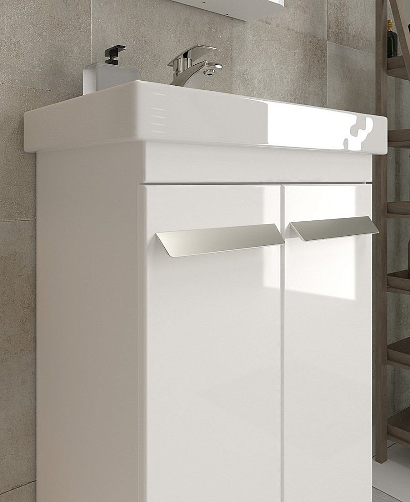 Тумба с раковиной Vigo Nova 500 белая для ванной в интернет-магазине Sanbest