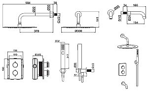 Душевая система Allen Brau Priority 5.31014-00 купить в интернет-магазине сантехники Sanbest