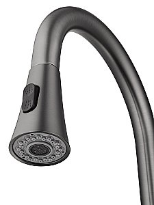 Смеситель для кухни с выдвижным изливом WONZON & WOGHAND WW-121E201L-BGG темный графит купить в интернет-магазине сантехники Sanbest