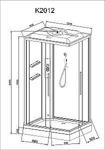 Душевая кабина AvaCan K Серия K2012 120х90 стандартная купить в интернет-магазине Sanbest