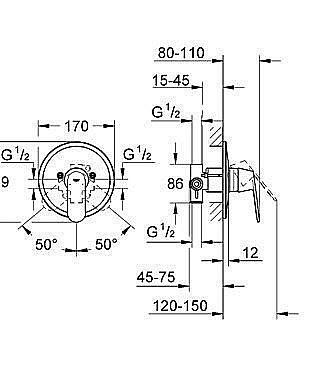 Смеситель для душа Grohe Eurosmart Cosmopolitan 32880 000 купить в интернет-магазине сантехники Sanbest