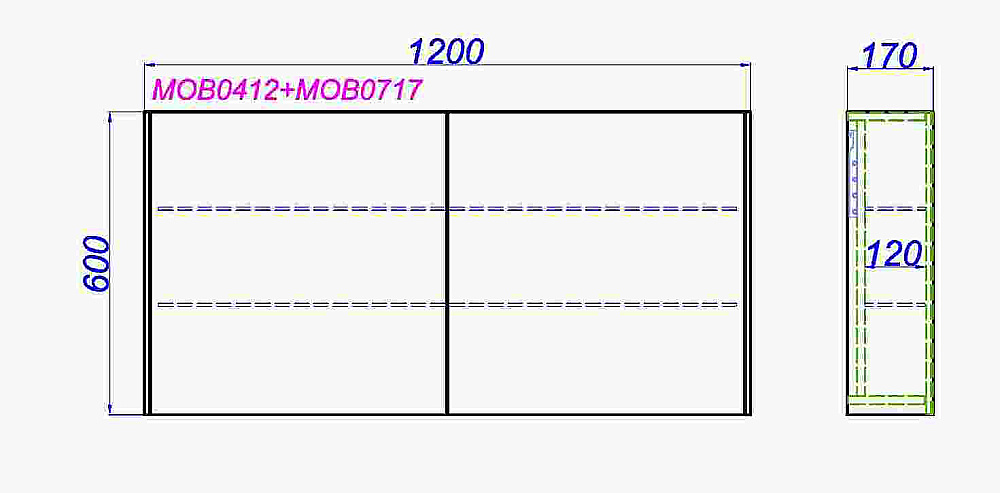 Зеркальный шкаф Aqwella Mobi 120 белый купить в интернет-магазине сантехники Sanbest