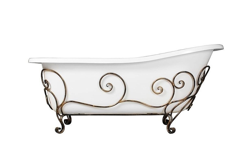 Ванна Эстет Царская 170x73 цвет по RAL c блестками купить в интернет-магазине Sanbest