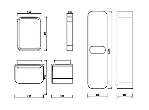 Зеркало Creavit Pion Plus 58 в ванную от интернет-магазине сантехники Sanbest