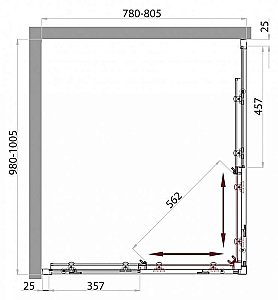 Душевой уголок BelBagno SELA-AH-2-100/80-C-Cr 100x80 стекло прозрачное/профиль хром купить в интернет-магазине Sanbest