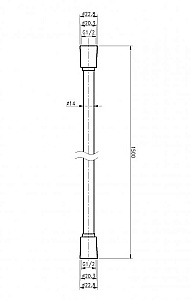 Душевой шланг Cezares CZR-FD-150/NOP черный матовый купить в интернет-магазине сантехники Sanbest