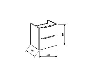 Тумба с раковиной Belbagno Etna 39 500 белая для ванной в интернет-магазине Sanbest