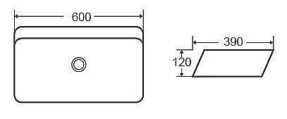 Раковина накладная CeramaLux N 60 2243 белая купить в интернет-магазине Sanbest