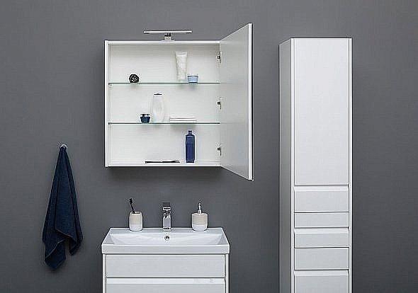 Зеркальный шкаф Aquanet Палермо 70 купить в интернет-магазине сантехники Sanbest