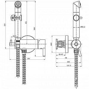 Гигиенический душ Lemark Solo LM7166BL купить в интернет-магазине сантехники Sanbest