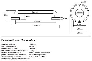 Поручень Bemeta Help program 301101202 купить в интернет-магазине сантехники Sanbest