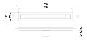 Душевой лоток Boheme B&T Infinity 65 981-60-CR хром купить в интернет-магазине Sanbest