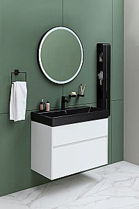 Полка Aquanet Магнум 302226 15 черная матовая купить в интернет-магазине сантехники Sanbest