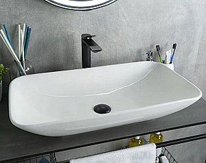 Раковина накладная Ceramalux N 70,5 9122 белая купить в интернет-магазине Sanbest