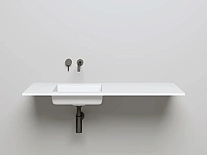 Раковина врезная снизу столешницы Salini MAREA 07 1802207M 42 из искусственного камня S-Stone, белая матовая купить в интернет-магазине Sanbest