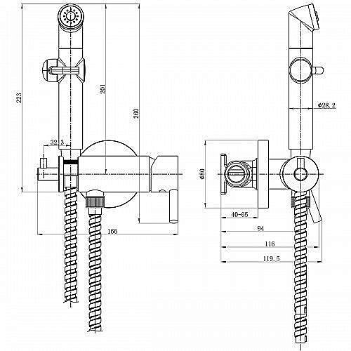 Гигиенический душ Lemark Solo LM7166BL купить в интернет-магазине сантехники Sanbest