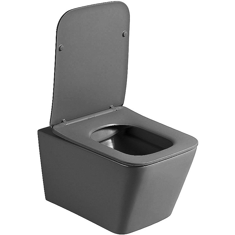 Унитаз Vincea Q-Line VT1-12MA безободковый, с крышкой микролифт, антрацит матовый купить в интернет-магазине Sanbest