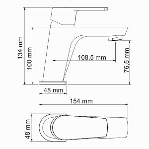 Смеситель для раковины WasserKRAFT Dill 6103 купить в интернет-магазине сантехники Sanbest