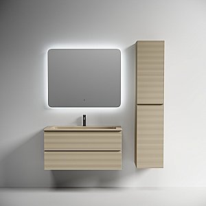 Тумба с раковиной Sancos FOLK FL100CP/CN7013MC 100 капучино для ванной в интернет-магазине Sanbest