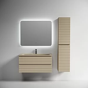 Тумба с раковиной Sancos FOLK FL100CP/CN7013MC 100 капучино для ванной в интернет-магазине Sanbest