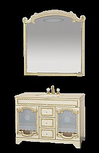 Зеркало Misty Элис 120x123 беж.патина/стекло в ванную от интернет-магазине сантехники Sanbest