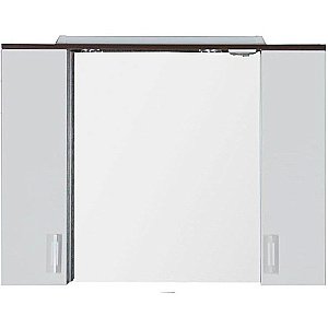 Зеркало со шкафом Aquanet Тиана 100 венге/белый в ванную от интернет-магазине сантехники Sanbest