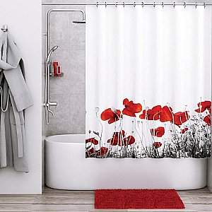 Текстильная шторка для ванной WasserKRAFT Main SC-47101 купить в интернет-магазине сантехники Sanbest