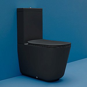 Унитаз напольный Kerasan Tribeca 5117 черный матовый, с бачком купить в интернет-магазине Sanbest