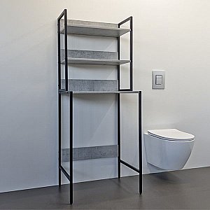 Стеллаж для стиральной машины Comforty 00-00011164 бетон светлый для ванной в интернет-магазине сантехники Sanbest
