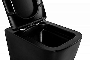 Унитаз подвесной BelBagno ARDENTE-C BB3202CHR-MB безободковый, с крышкой микролифт, с инсталляцией и кнопкой купить в интернет-магазине Sanbest