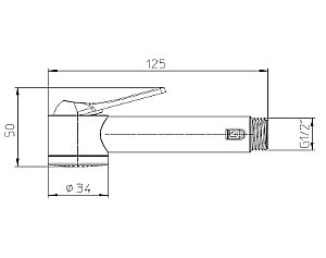 Гигиенический душ Bossini Apice B00920.073 черный купить в интернет-магазине сантехники Sanbest
