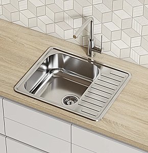 Кухонная мойка Iddis Strit STR58PDi77 58 сталь купить в интернет-магазине сантехники Sanbest