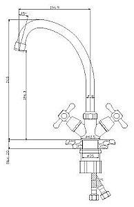Смеситель для кухни Rossinka Y Y02-71U купить в интернет-магазине сантехники Sanbest