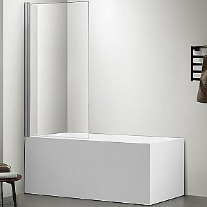 Шторка для ванны Aquatek Дельта 80х150 AQ DEL SBA 08015CH стекло прозрачное/профиль хром купить в интернет-магазине Sanbest